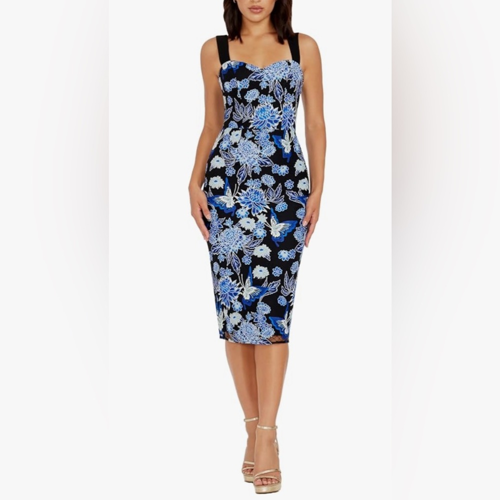 Dress the Population - Nicole Bloom Butterfly Bodycon Dress